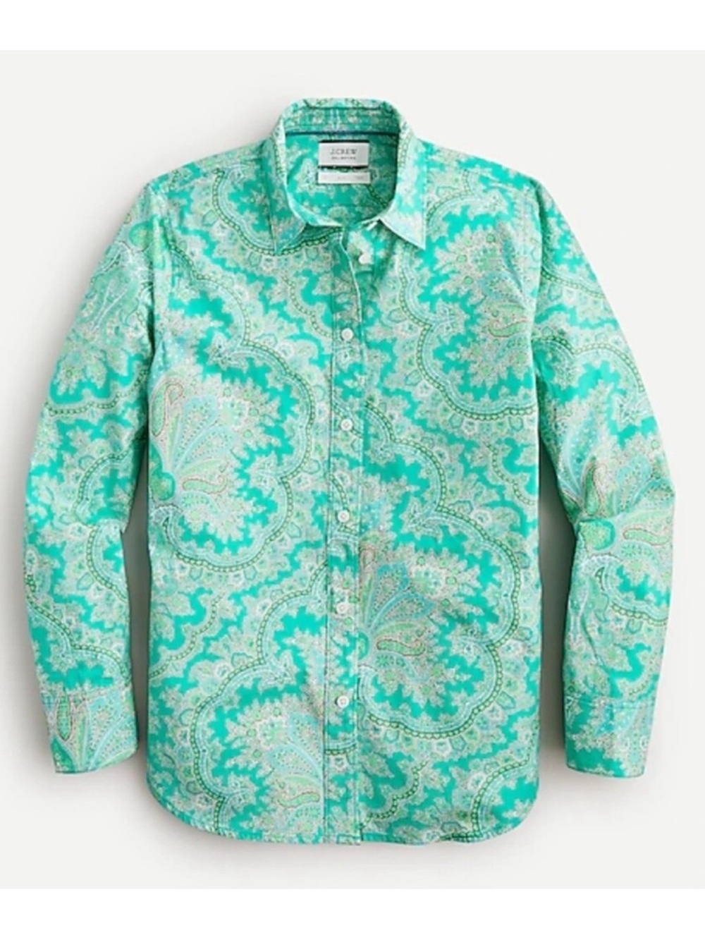 J Crew Collection Slim-Fit Cotton Shirt in Ratti Pendant Paisley Size 4. EUC.
